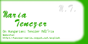 maria tenczer business card